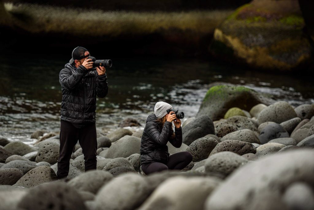 Portrait photos being taken on location by Liam Hennessey & Steph Camp