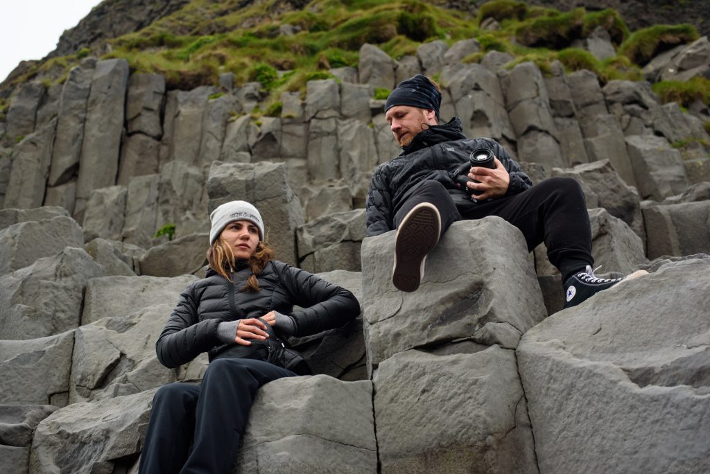 Applehead Studio photographers Liam and Steph taking portraits on location